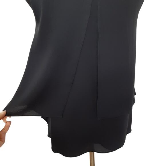 Theory Jantine 100% Silk Layered Tank Top Blouse Womens S Blue/Black Business - Picture 6 of 14